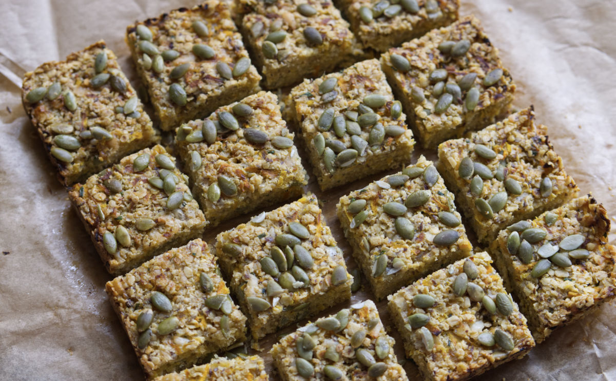 Pumpkin and Parmesan Flapjacks
